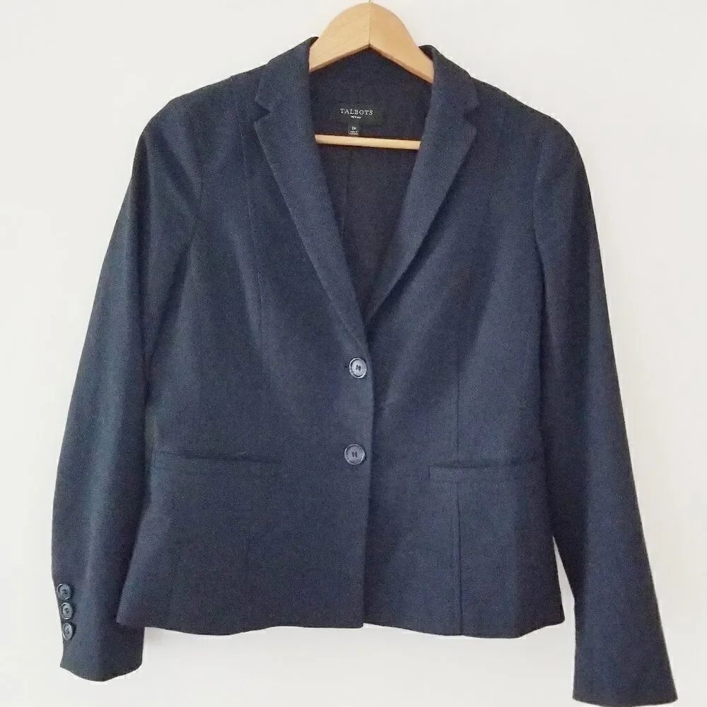 Talbots blazer two button front closure